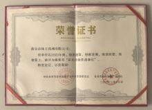 點擊查看詳細信息<br>標題：資質榮譽　 閱讀次數：1177